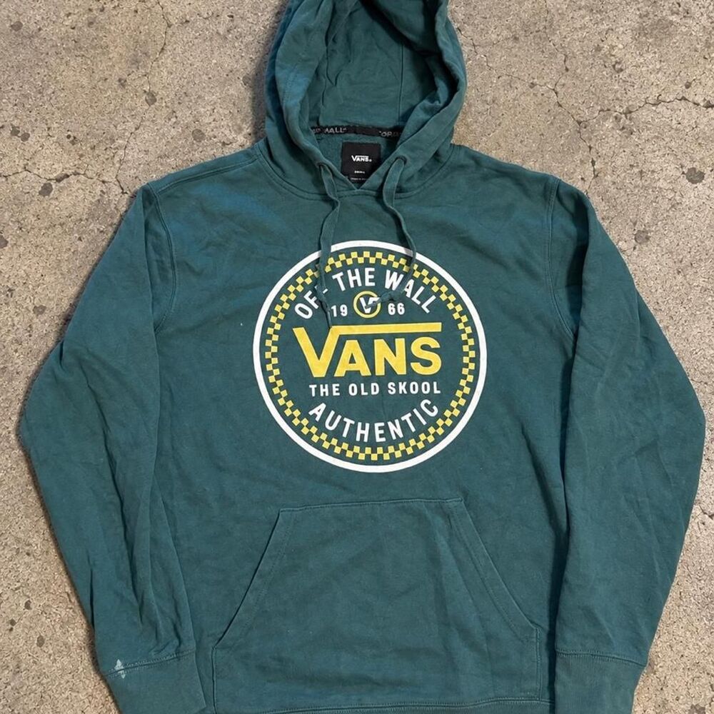 Vans Off The Wall Green Graphic Hoodie Men’s Small